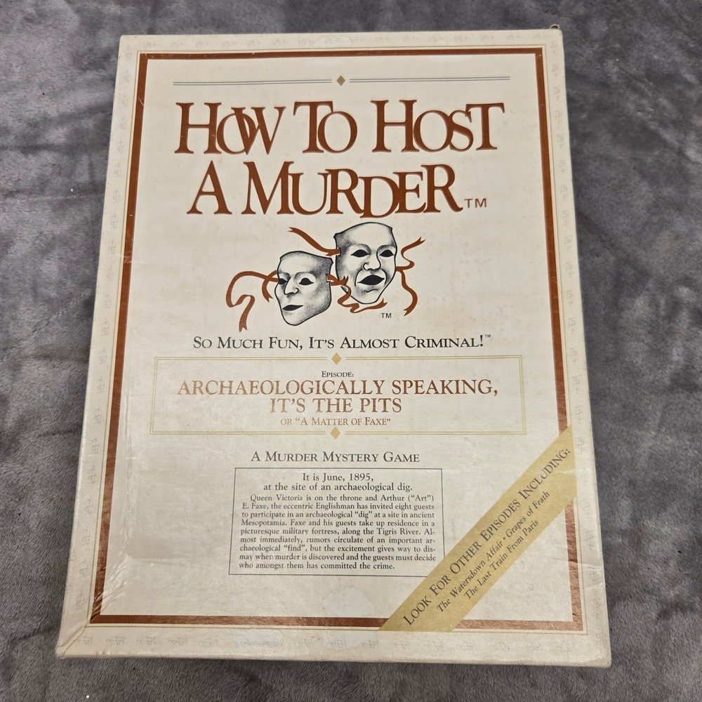How To Host A Murder Archaeologically Speaking It's The Pits Game Decipher 1986